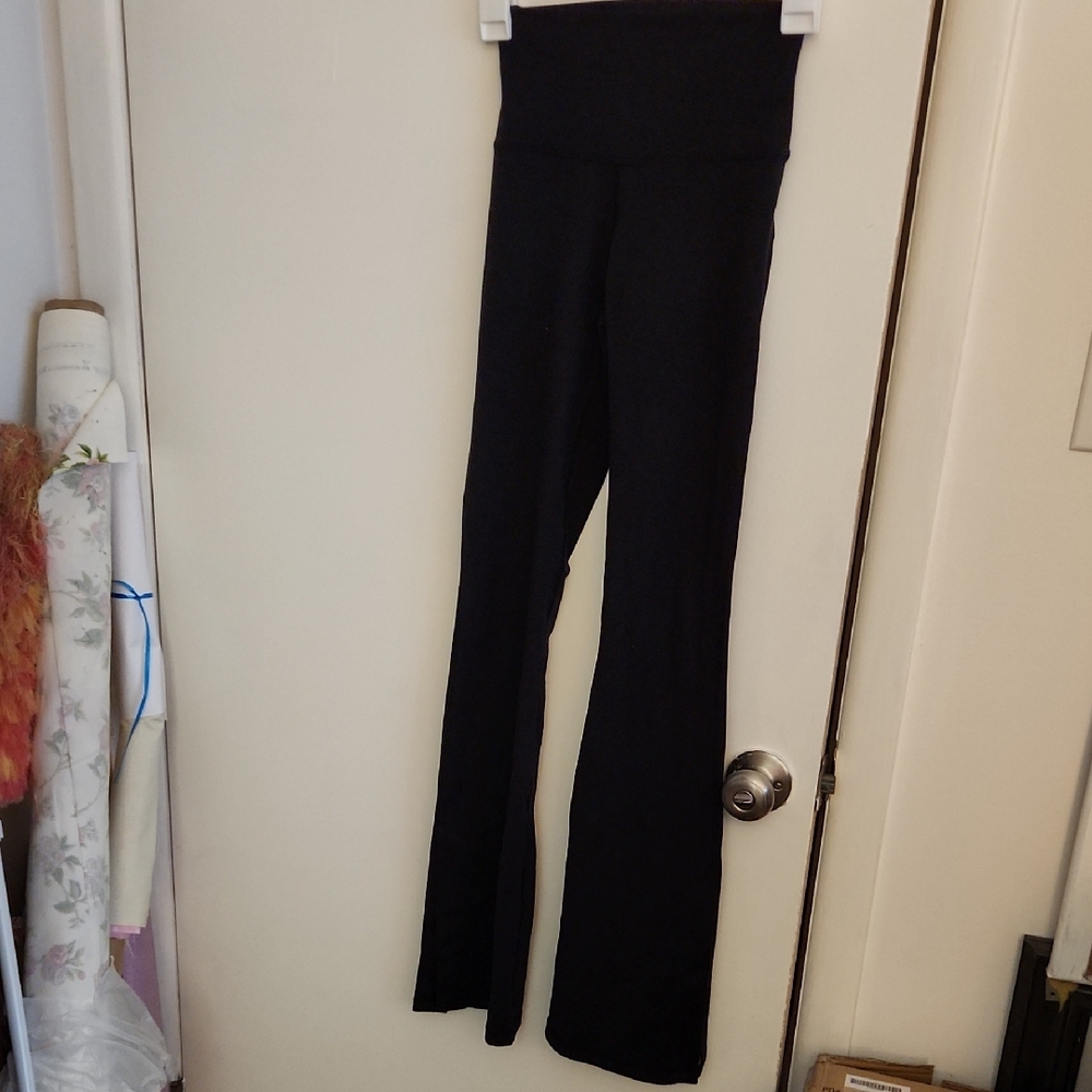 Aerie Black Flare Hugger Pants